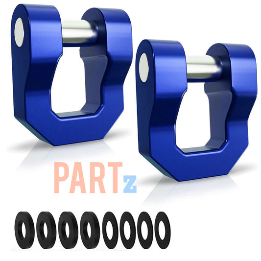 3/4 Inch D Ring Shackle BLUE 68000 Lbs Break Strength with 7/8 Inch Pin Universal Use with Tow Strap Winch